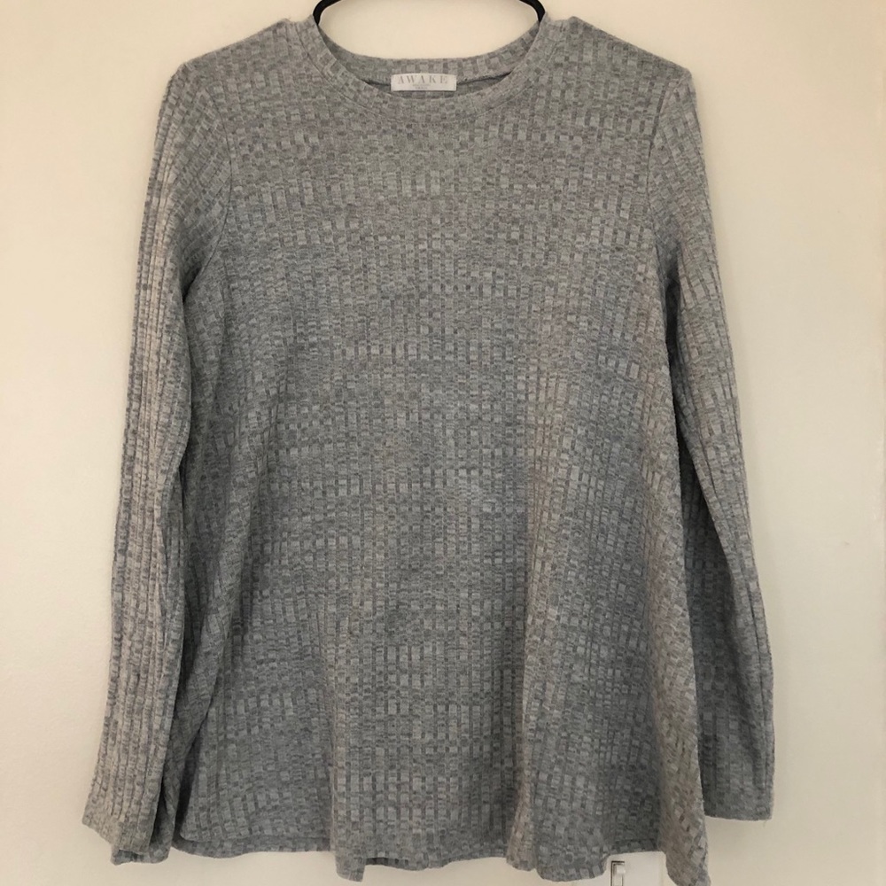 Long Sleeve Grey Sweater Top